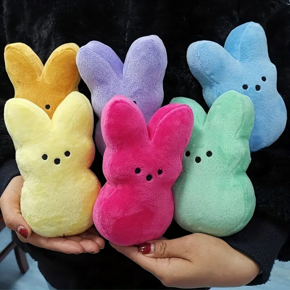 Easter Bundle of 6 Multi Colored Peeps Stuffed Animals New
